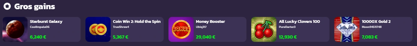 Coolzino big wins.