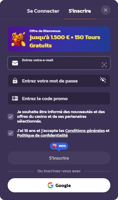 Coolzino casino registration.