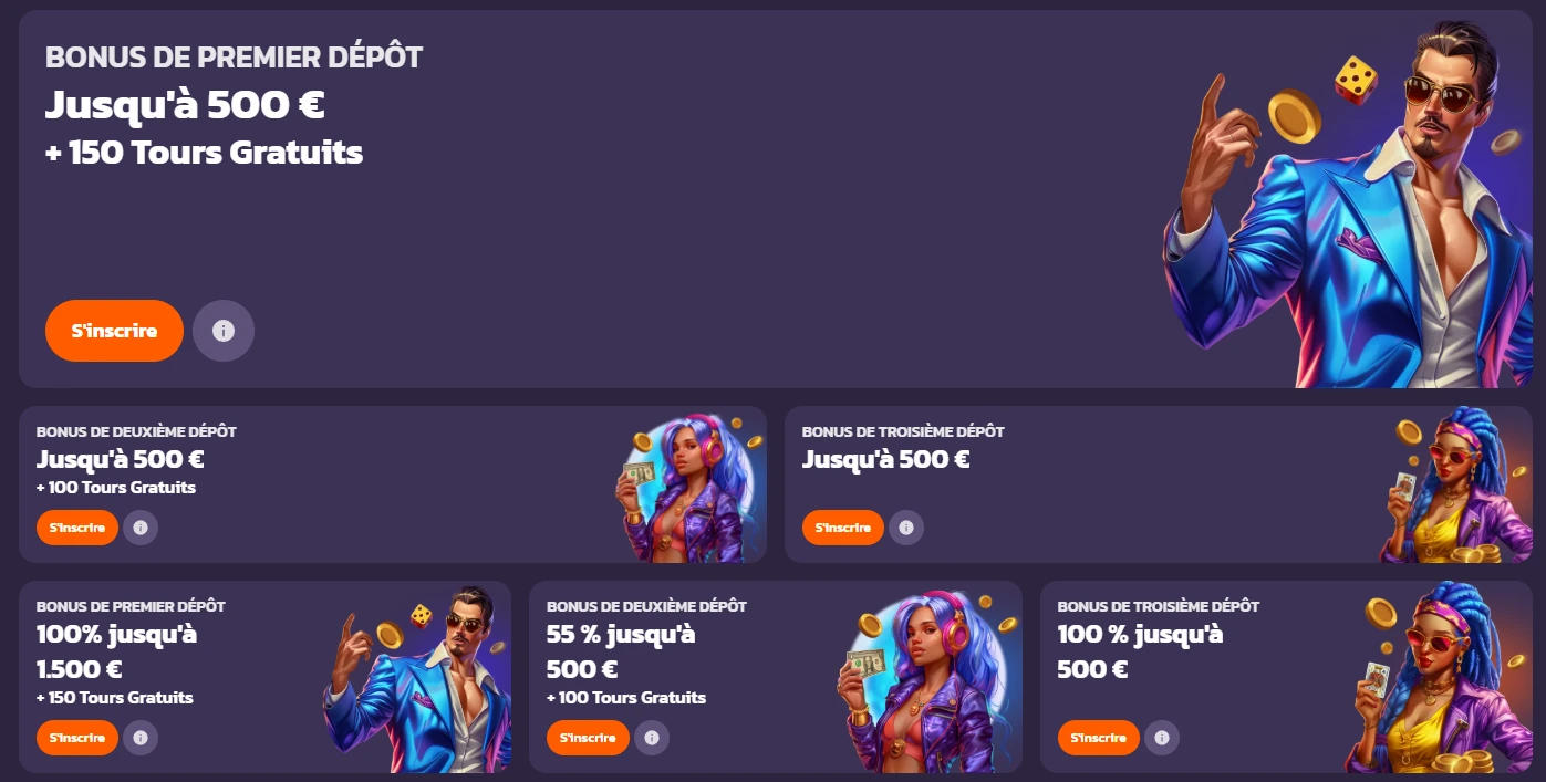 Bonus de dépôt coolzino.